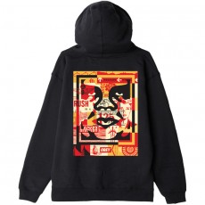 Sweat Capuche Obey - Obey 3 Face Collage - Black